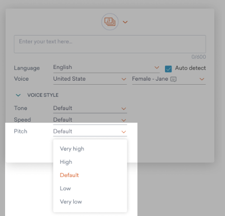 Text to Speech Voice Styles – Help Center