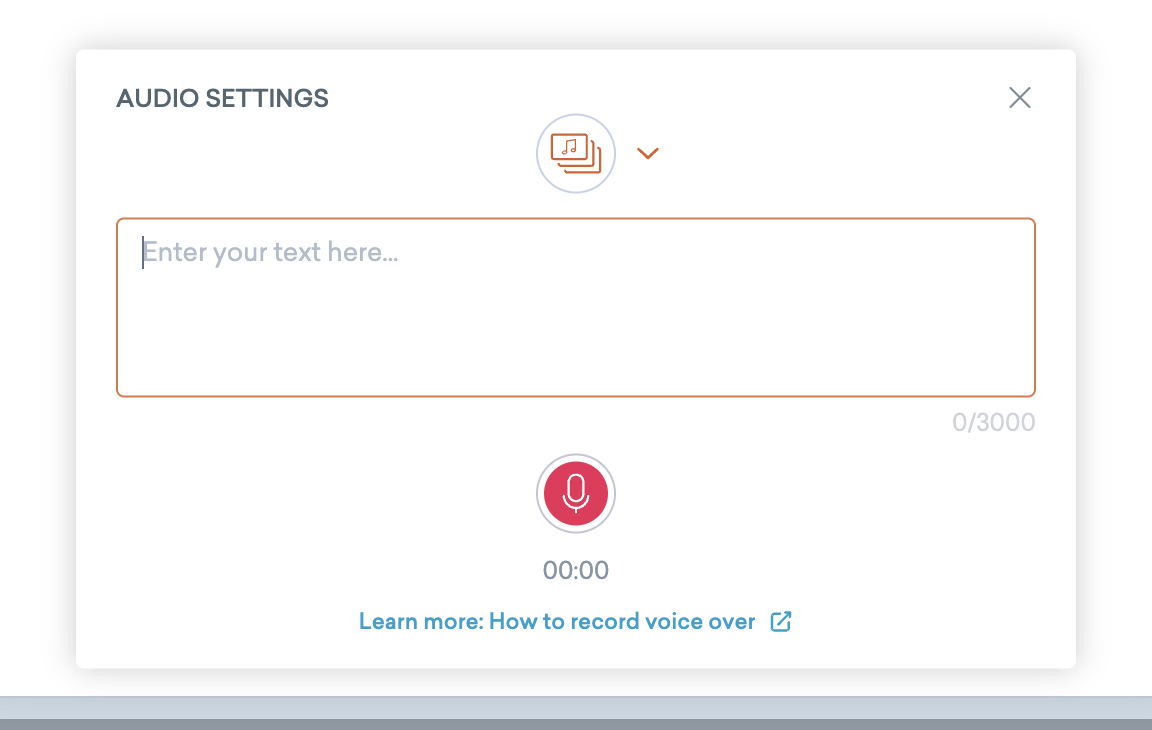 Audio settings